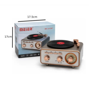 Alternative view of Meier Ρετρό Bluetooth Πικάπ με Ραδιόφωνο FM/AM/SW, USB, TF & AUX MD-1217BT - Retro Bluetooth Turntable with FM/AM/SW Radio, USB, TF & AUX