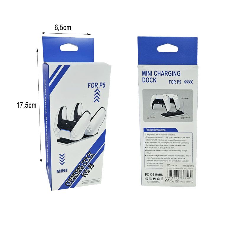 Mini Βάση Φόρτισης για Χειριστήρια PS5 - Mini Charging Dock for PS5 Controllers - Image 3