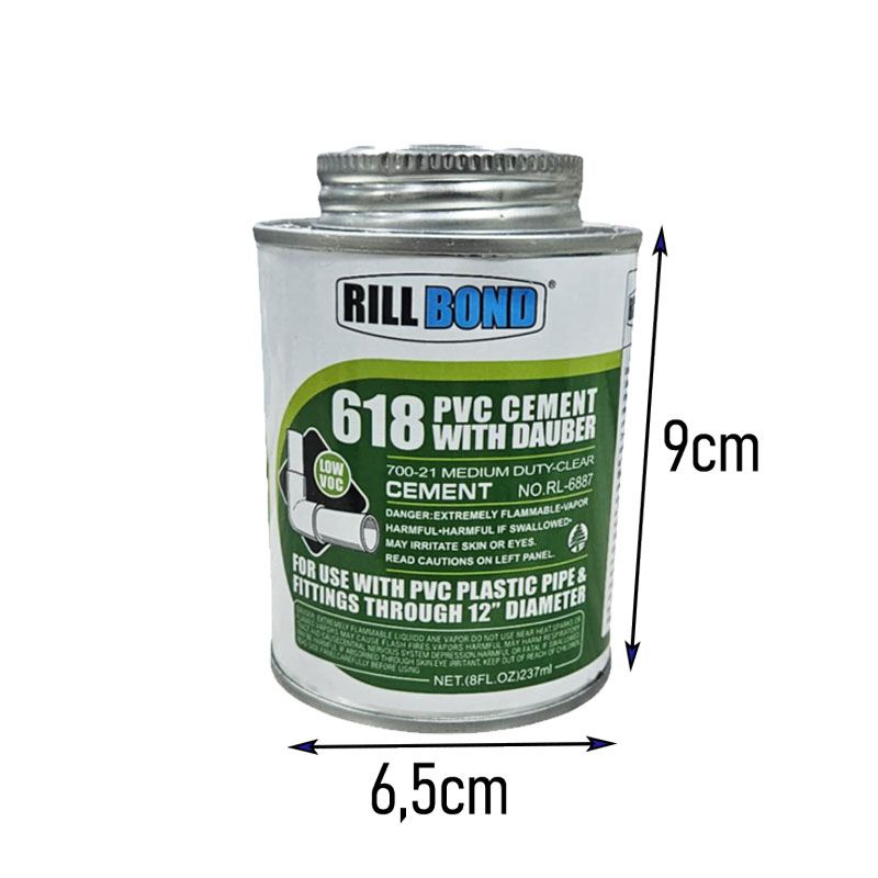 Rillbond Κόλλα PVC 618 237ml - PVC Cement - Image 2