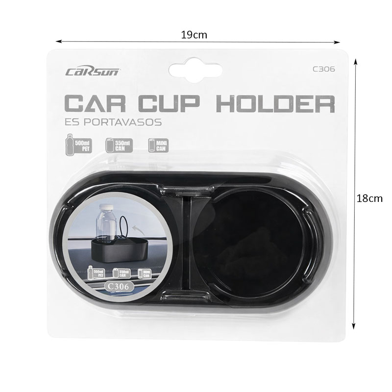 Carsun Διπλή Ποτηροθήκη Αυτοκινήτου C306 - Car Cup Holder - Image 2