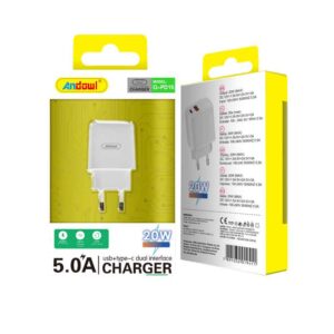 Andowl Φορτιστής Χωρίς Καλώδιο με 2 Θύρες USB/Type-C 20W 5.0A Q-PD15 - Fast charger - sukki.gr