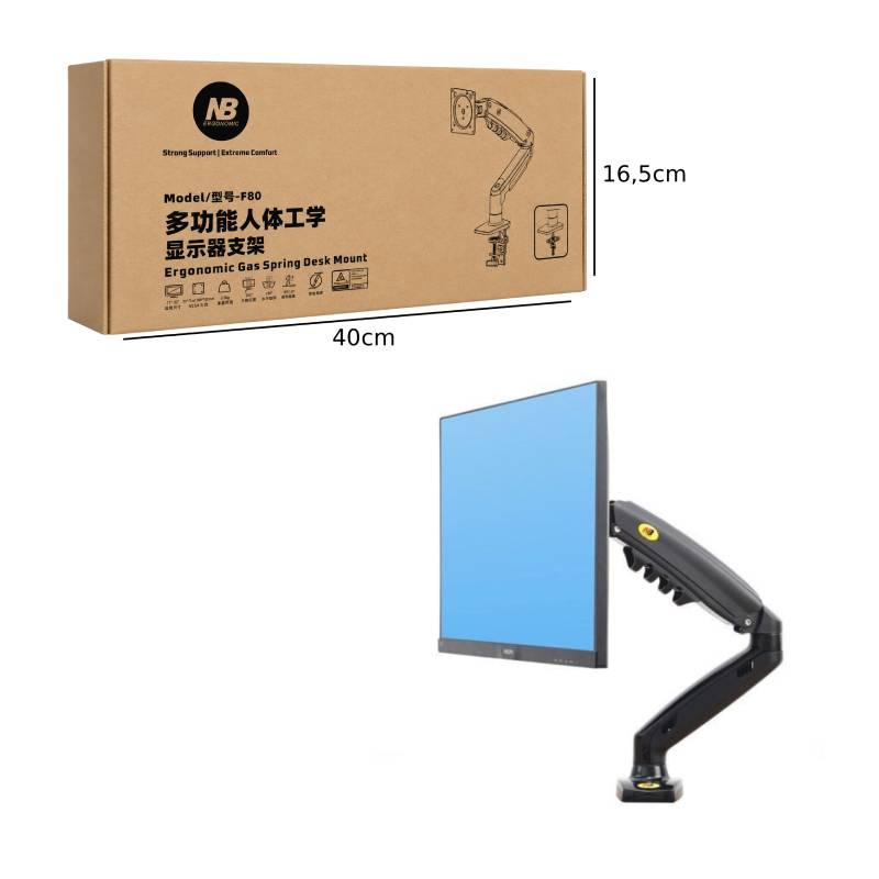 Βάση Οθόνης LED Monitor stand 17"-30" Upgraded Model F80 - Gas Strut Desktop Monitor Mount - Image 6