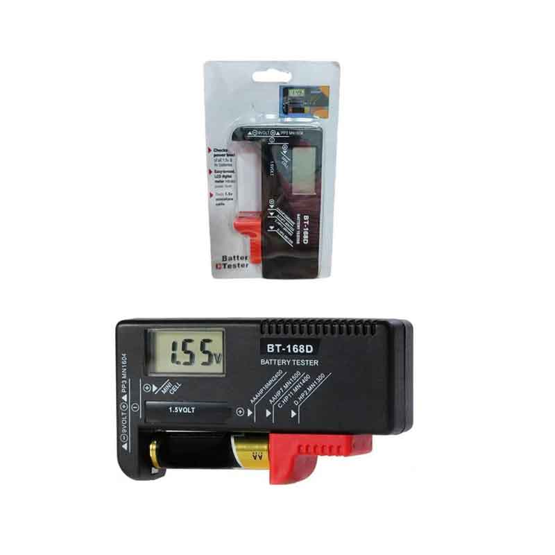 BT-168D Ψηφιακός μετρητής μπαταρίας Battery Tester με Πτυσσόμενη Υποδοχή - sukki.gr