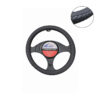Κάλυμμα Τιμονιού Αυτοκινήτου 38cm Μαύρο – Car Steering Wheel Cover - sukki.gr