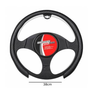 Alternative view of Κάλυμμα Τιμονιού Αυτοκινήτου 38cm Μαύρο – Car Steering Wheel Cover