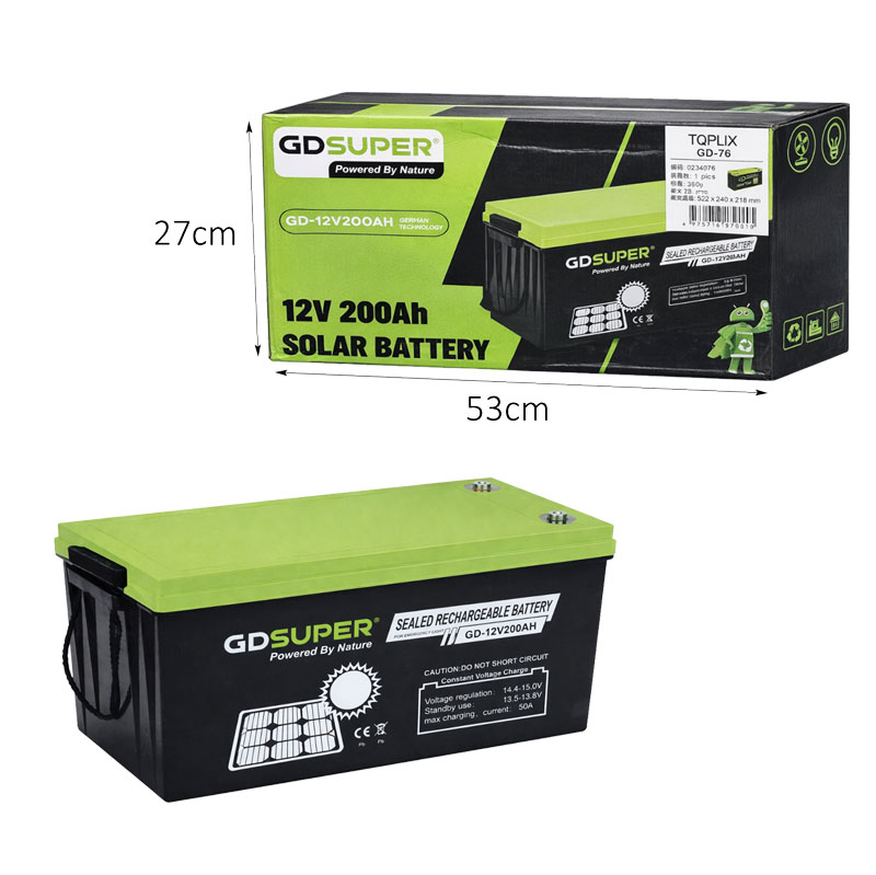 Μπαταρία Μολύβδου 12V 200Ah GD Super για Φωτοβολταϊκά Συστήματα GD-76 - GD Super 12V 200Ah Solar Battery - Image 2