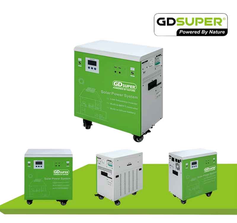 Ηλιακό Σύστημα Ενέργειας 1500W με Inverter Χαμηλής Συχνότητας & MPPT GD-79 - 1500W Solar Power System with Low Frequency Inverter & MPPT - sukki.gr