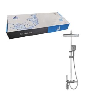 Yimanuo Ρυθμιζόμενη Στήλη Ντουζ με Μπαταρία - Adjustable Shower Column with Faucet - sukki.gr