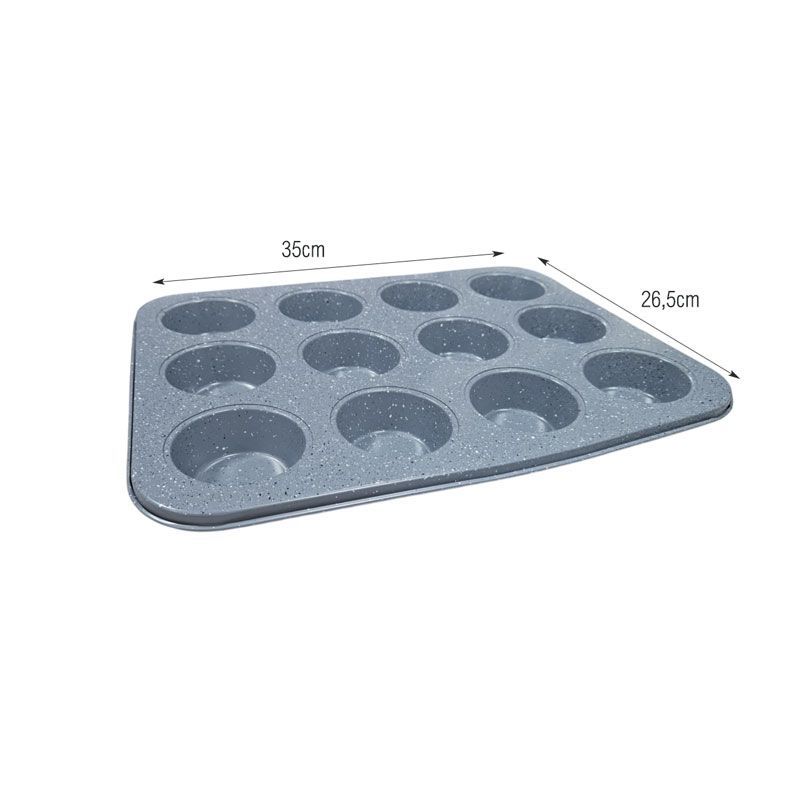 Φόρμα Αντικολλητική για 12 Muffins/Cupcakes - Non-Stick 12-Cup Muffin/Cupcake Pan - Image 2