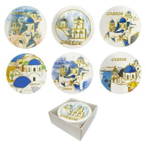 Σετ σουβέρ Greece 6τμχ - Coaster set 6pcs - sukki.gr