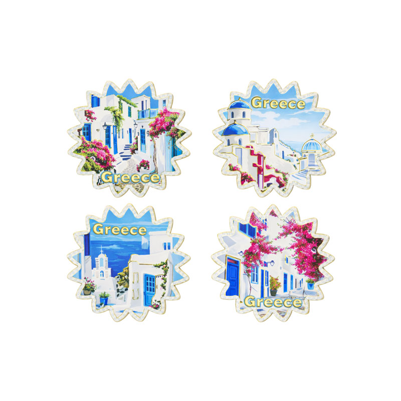Σετ σουβέρ Greece 4τμχ - Coaster set 4pcs - Image 2