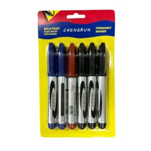 Ανεξίτηλος μαρκαδόρος 6τεμ - Marker - sukki.gr