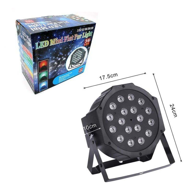 Φωτορυθμικό 18 LED - Mini flat par light stage - Image 4