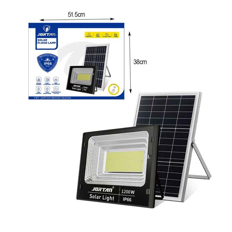 Jortan Ηλιακός Προβολέας Με Τηλεχειριστήριο LED 1200W IP66- Solar Flood Lamp - Image 3