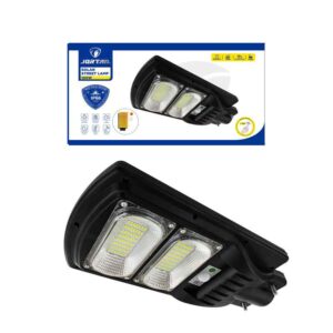 Jortan Led Αδιάβροχο Ηλιακό Φωτιστικό Δρόμου 100W με Ανιχνευτή Κίνησης Και Τηλεχειριστήριο IP66 6500K - Solar Street Lamp