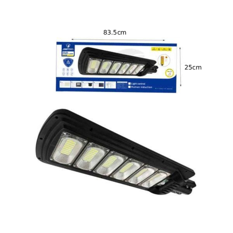 Jortan Led Αδιάβροχο Ηλιακό Φωτιστικό Δρόμου 300W με Ανιχνευτή Κίνησης Και Τηλεχειριστήριο IP66 6500K - Solar Street Lamp - Image 3