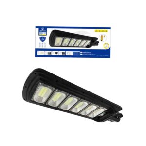 Jortan Led Αδιάβροχο Ηλιακό Φωτιστικό Δρόμου 300W με Ανιχνευτή Κίνησης Και Τηλεχειριστήριο IP66 6500K - Solar Street Lamp