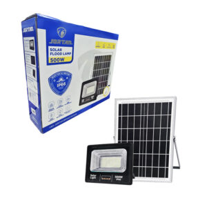 Jortan Ηλιακός Προβολέας LED 500W με Πάνελ και Τηλεχειριστήριο – Solar LED Flood Lamp