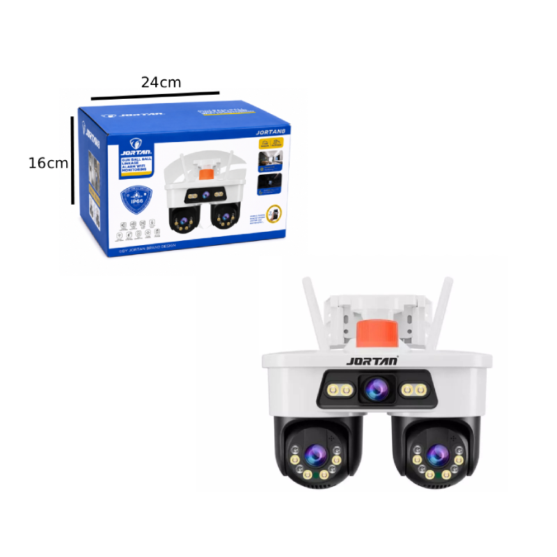 Jortan WiFi Κάμερα Ασφαλείας PTZ Διπλού Φακού IP66 με Full Color Νυχτερινή Όραση & Σειρήνα Συναγερμού JORTAN - WiFi Dual Lens PTZ Security Camera IP66 with Full Color Night Vision & Alarm Siren - Image 3