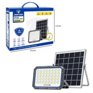 Alternative view of JORTAN Ηλιακός Προβολέας LED 500W με Φωτοβολταϊκό Πάνελ & Τηλεχειριστήριο IP66 - Solar LED Flood Light with Solar Panel