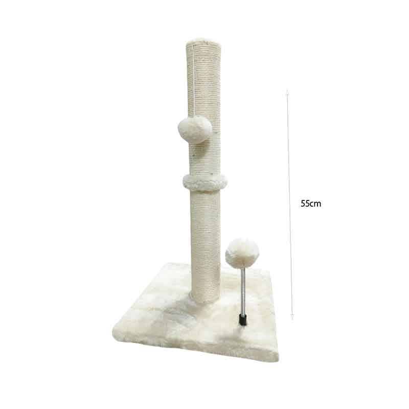 Ονυχοδρόμιο Γάτας με Ξυστράκι & Παιχνίδια 55cm - Cat Toy Three - Image 2
