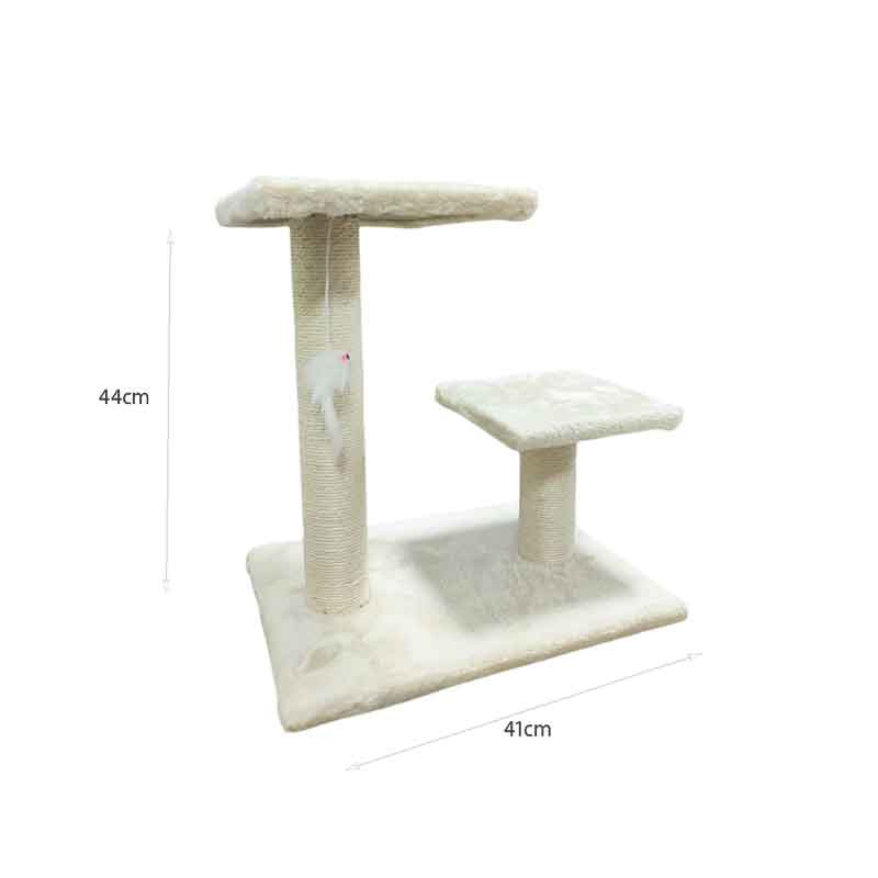 Γατόδεντρο Ονυχοδρόμιο Γάτας με 2 Επίπεδα- Cat Climbing Toy Three - Image 3