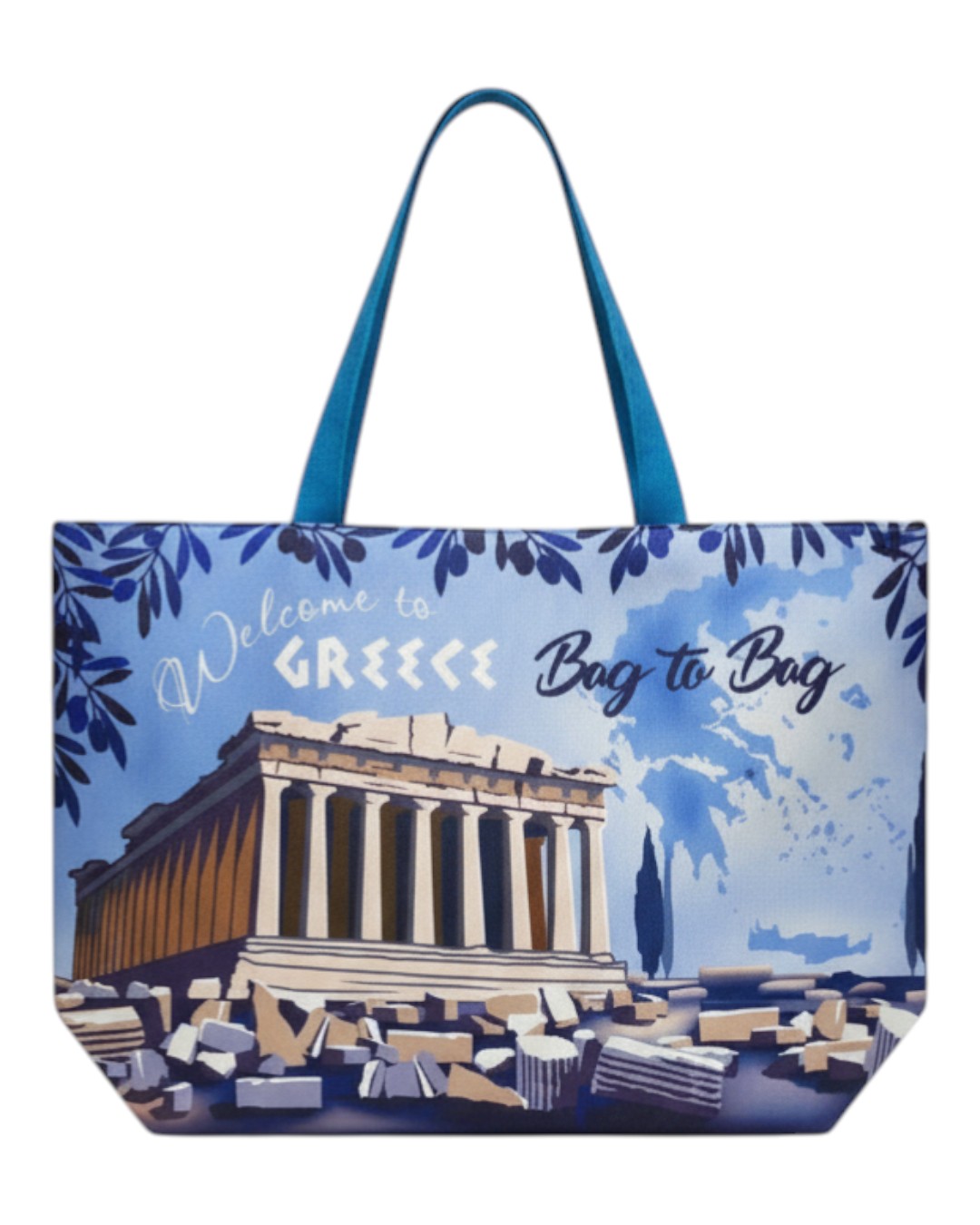 Τσάντα θαλάσσης YY1117 – Γαλάζιο BAG TO BAG - sukki.gr