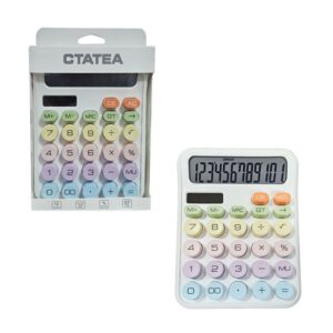 CTATEA Αριθμομηχανή 12 Ψηφίων με Πολύχρωμα Κουμπιά CT-818 - Calculator with Colorful Buttons - sukki.gr