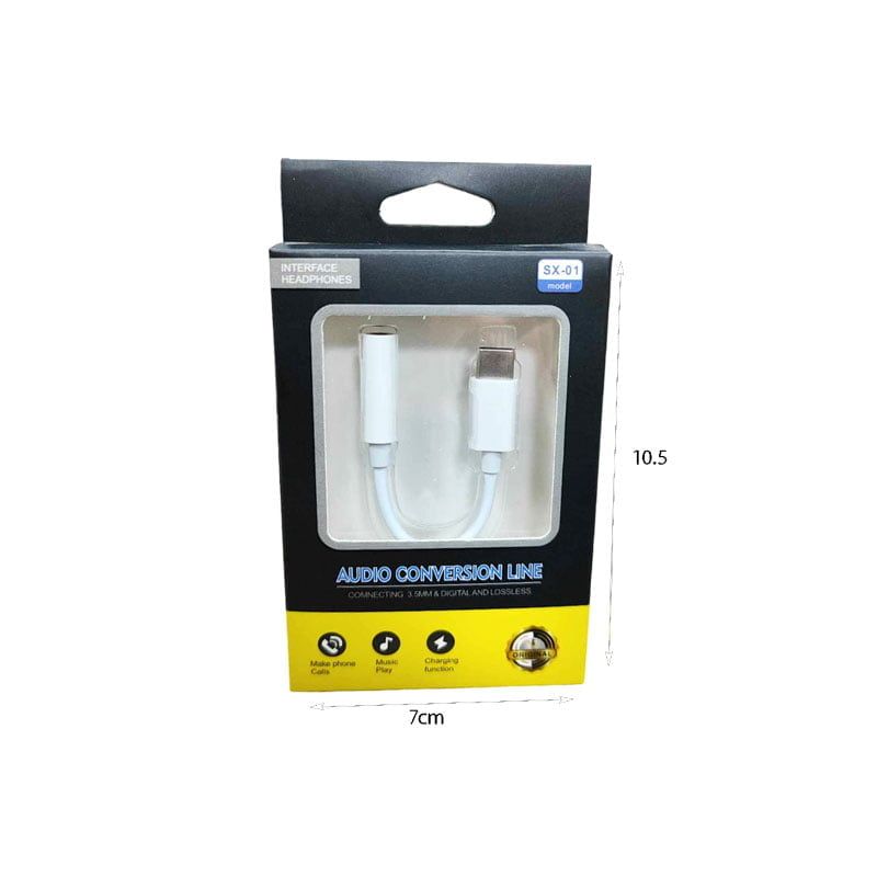 Μετατροπέας Αντάπτορας Type-C male σε 3.5mm female SX-01 - Audio Conversion Line 3.5mm to lightning SX-01 - Image 2