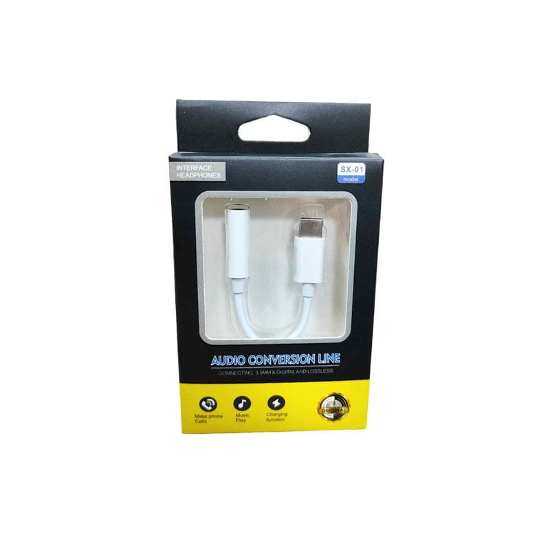 Μετατροπέας Αντάπτορας Type-C male σε 3.5mm female SX-01 - Audio Conversion Line 3.5mm to lightning SX-01 - sukki.gr
