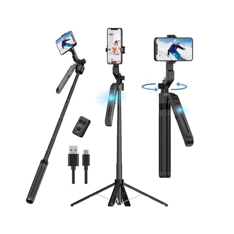 Selfie Stick Τρίποδο Με AI Tracking C12 – Selfie Stick Tripod With AI Tracking C12 - Image 2