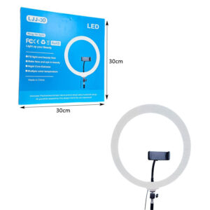 Alternative view of Φωτιστικό Δαχτυλίδι με Βάση Κινητού LJJ-30 - LED Ring Light with Phone Holder