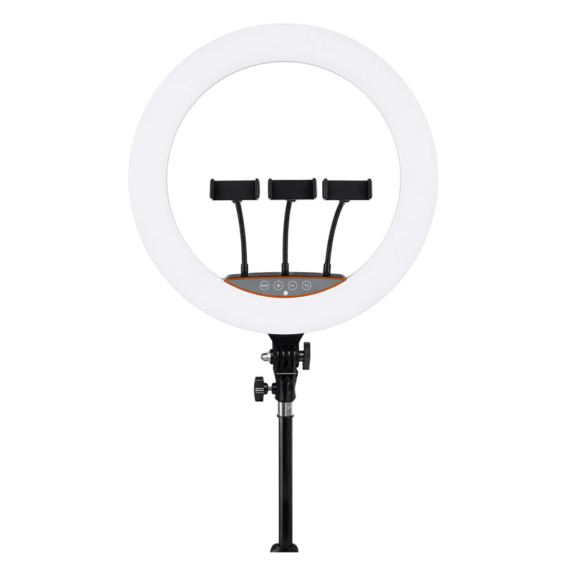 LED Ring Light 22" με 3 Βάσεις Κινητού LJJ-22 - LED Ring Light 22" with 3 Phone Holders - Image 2