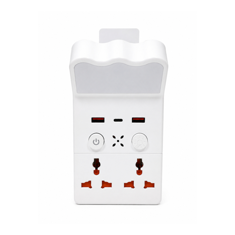 Πολυλειτουργική Γωνιακή Πρίζα με Φωτισμό LED, USB & Type-C - Multifunction Corner Socket with LED Light, USB & Type-C - Image 3