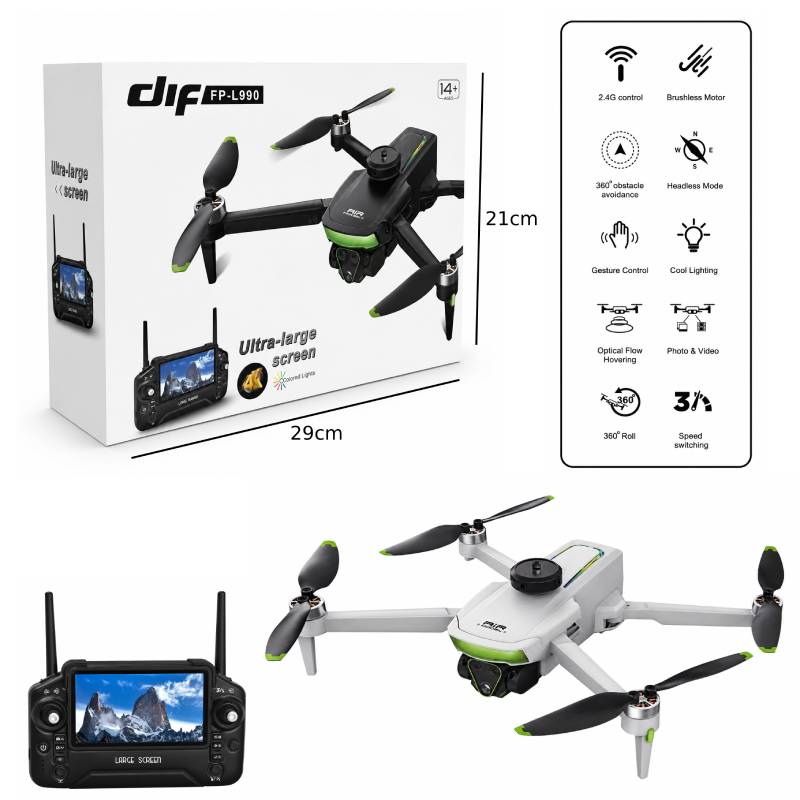 Drone με Κάμερα 4K και Χειριστήριο με Μεγάλη Οθόνη FP-L990 - 4K Camera Drone with Large Screen Remote Controller - Image 2