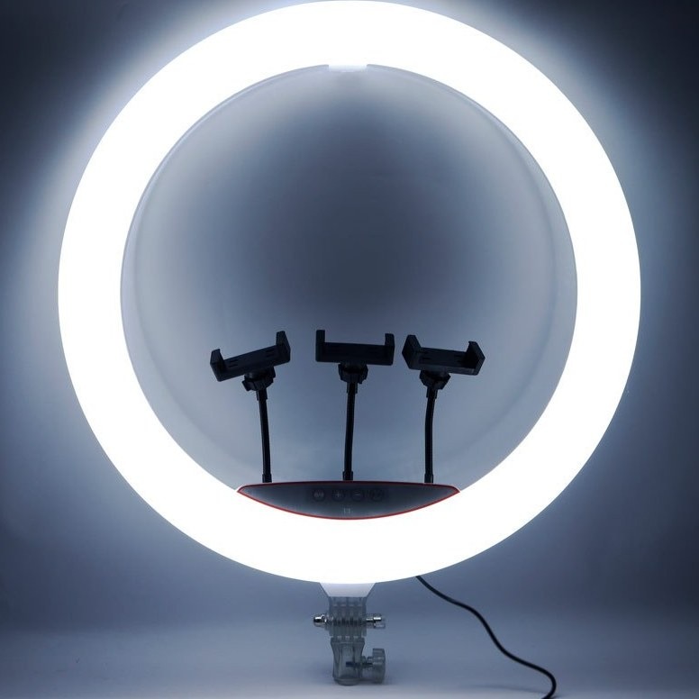 RGB LED Ring Light 56cm (22") με 3 Βάσεις Κινητού & Ρυθμιζόμενο Φωτισμό 3D-56 - RGB LED 22" Ring Light with 3 Phone Holders & Adjustable Lighting - Image 4