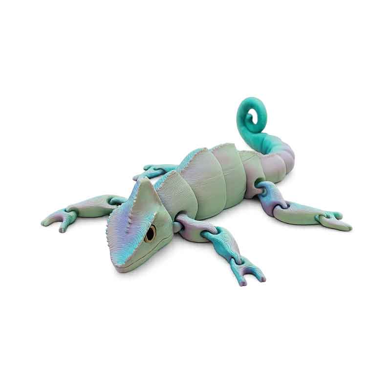 Εύκαμπτος Χαμαιλέοντας 3D Printed με Κινούμενες Αρθρώσεις - Flexible 3D Printed Articulated Chameleon Toy - Image 4