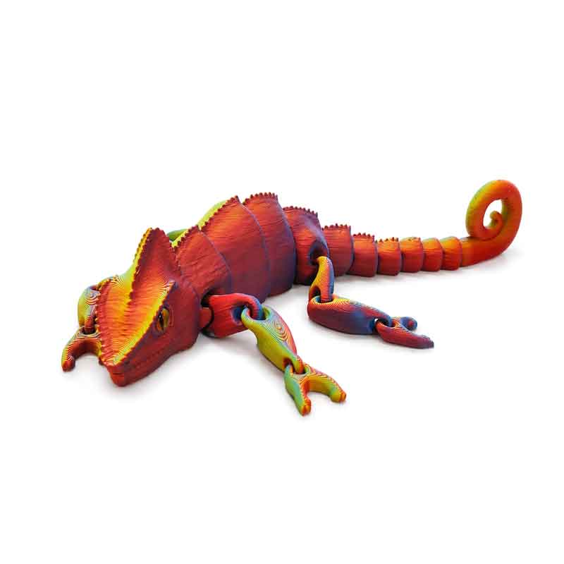 Εύκαμπτος Χαμαιλέοντας 3D Printed με Κινούμενες Αρθρώσεις - Flexible 3D Printed Articulated Chameleon Toy - Image 7