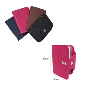 Alternative view of Θήκη Καρτών από Δερματίνη με Κούμπωμα – Faux Leather Card Holder with Snap Button