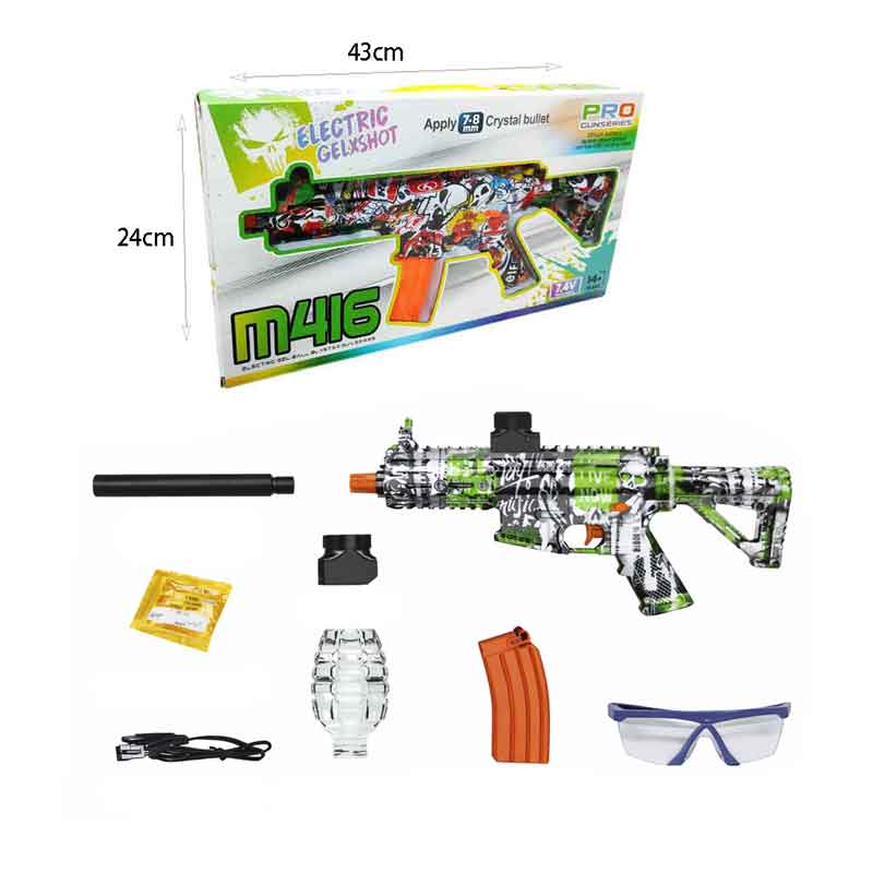 Πιστόλι όπλο νερού με μπαλάκια νερού M416 – Electric Gel Ball Blaster Gun Series - Image 3