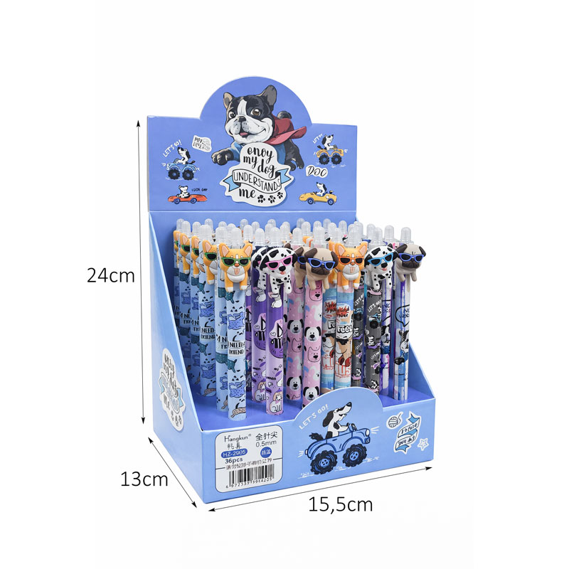 Στυλό με Σκυλάκια Σετ 36 Τεμαχίων – Dog Design Ballpoint Pens Set - Image 2