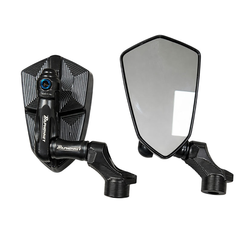 Καθρέφτες Μηχανής Universal CNC Αλουμινίου - Universal CNC Aluminum Motorcycle Mirrors Set - Image 2