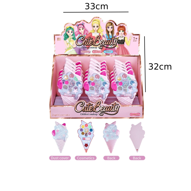 Παιδικό Σετ Μακιγιάζ σε Σχήμα Παγωτού Cute Beauty - Cute Beauty Ice Cream Shaped Kids Makeup Set - Image 2