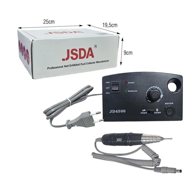 JSDA Επαγγελματικός Τροχός Νυχιών με Πεντάλ JD4500 - Professional Nail Drill - Image 3
