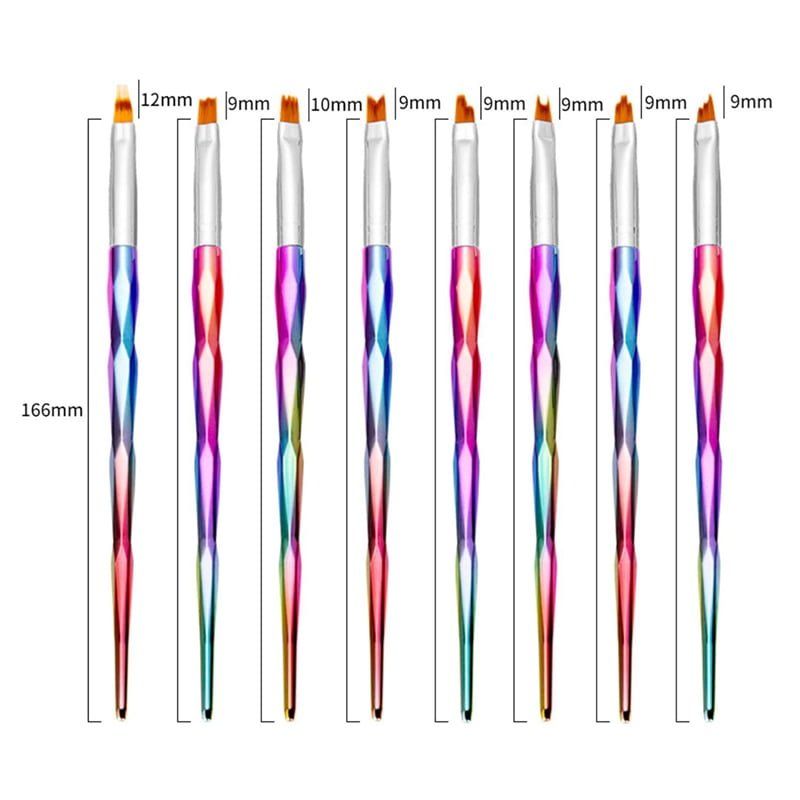 Σετ πινέλα νυχιών Nail Art 8τμχ - 8Pcs Nail Art Brush - Image 3