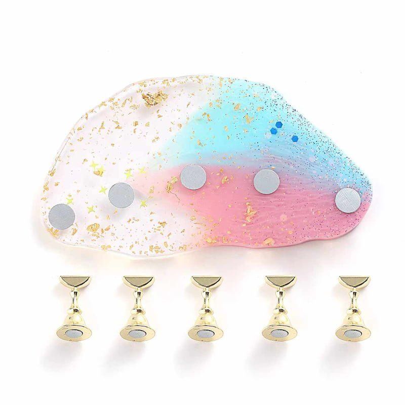 Μαγνητική Βάση Στήριξης για Τιπς Νυχιών - Glitter Powder Gradient Magnetic Nail Stand - Image 3