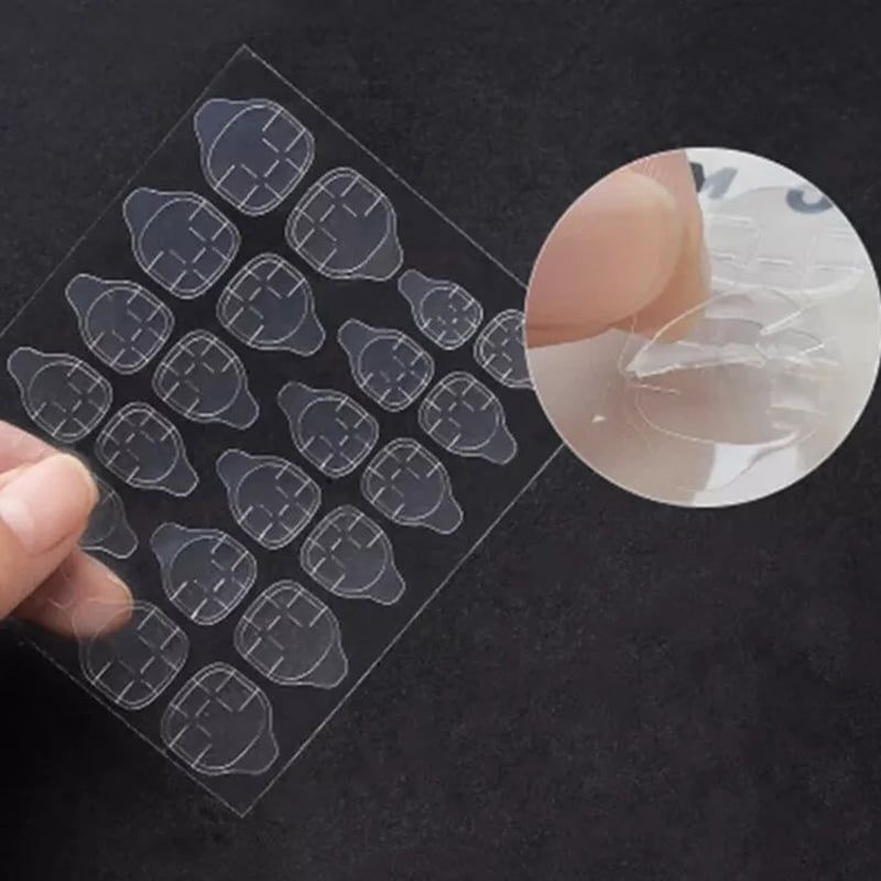 Αυτοκόλλητα Φύλλα Διπλής Όψης Για Tips Νυχιών - Sheets Nail Jelly Glue Manicure Adhesive Paste - Image 2