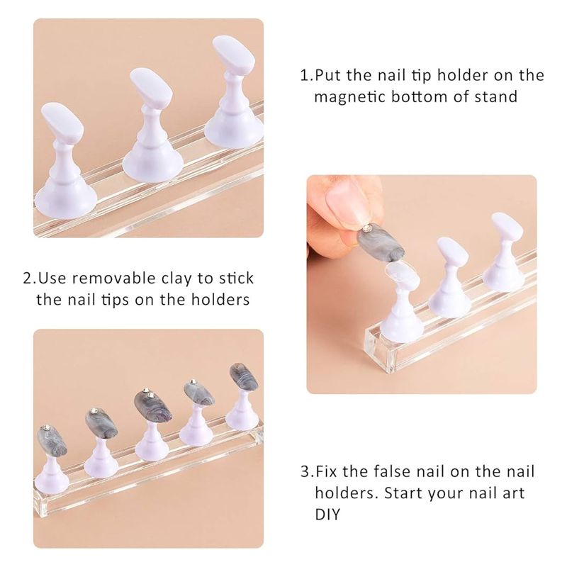 Μαγνητική Βάση Στήριξης για Τιπς Νυχιών - Magnetic Nail Stand - Image 4