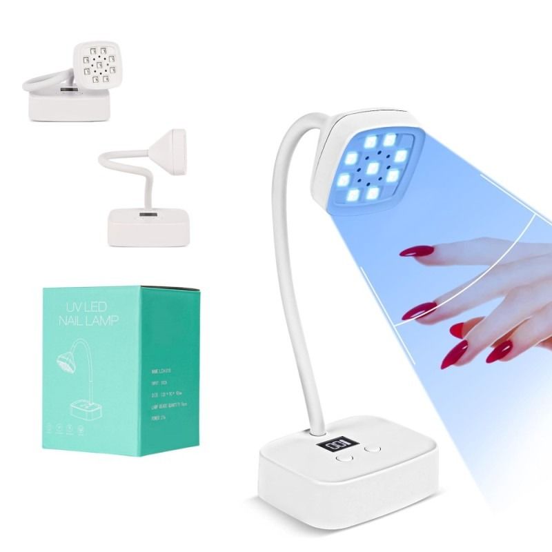 Mini Led Φορητή Λάμπα Πολυμερισμού με Οθόνη & Αισθητήρα 27W LCH-019 - Mini desk LED UV lamp - sukki.gr