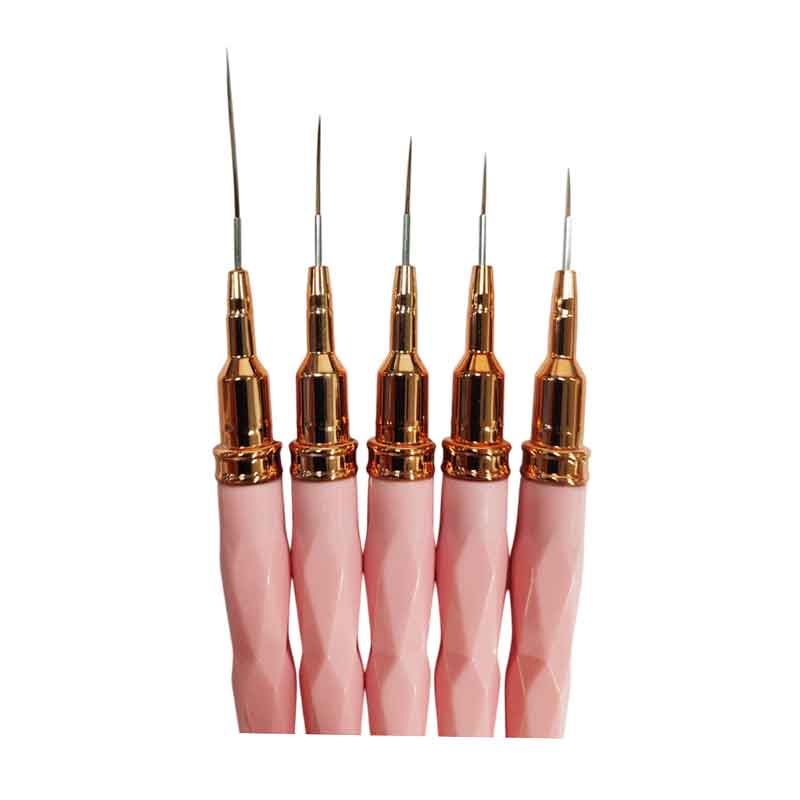 Σετ Πινέλα Nail Art με Λεπτή Μύτη 5 Τεμάχια – Nail Art Brush Set 5pcs - Image 3